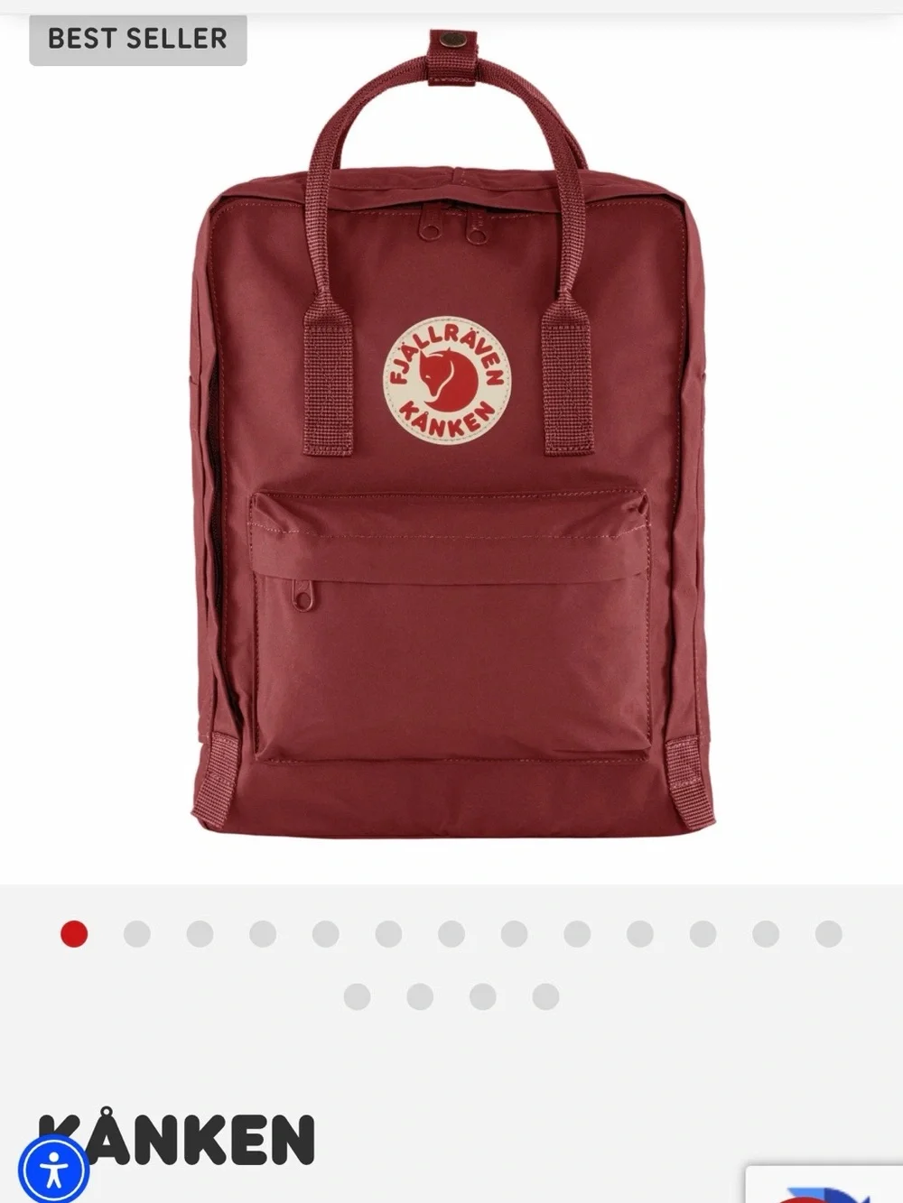 Fjällräven Kånken Classic Backpack Ox Red Everyday School Travel Bag